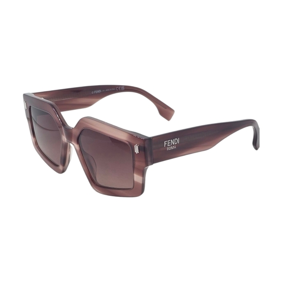 FENDI Stylish Brown STRIPED  Sunglasses - Picture 3 of 5